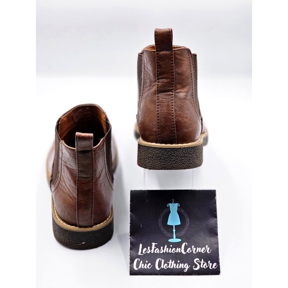 Deer Stags Men's Brown Vegan Leather Rockland Chelsea Boots Size 8M 2163 - Picture 7 of 16